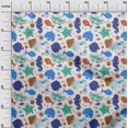 thumbnail image 3 of oneOone Silk Tabby Brown Fabric Beach Sewing Craft Projects Fabric Prints By Yard 42 Inch Wide, 3 of 4