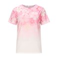 thumbnail image 4 of Short Sleeve Shirts for Women Ladies Fashion Casual Print Round Neck Loose Short Sleeve T Shirt Top Pullover Tshirts for Women Short Sleeve Short Sleeve Tops for Women, 4 of 8