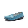 thumbnail image 1 of Innerwin Mocassins pour Femmes à Enfiler Ballerines Basses Légères Chaussures Bateau Bout Rond Marche Bleu Pâle 5, 1 of 6