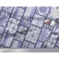 thumbnail image 3 of Soimoi Poly Georgette Fabric Paisley,Mandala & Quatrefoil Patchwork Printed Craft Fabric by the Yard 42 Inch Wide, 3 of 3