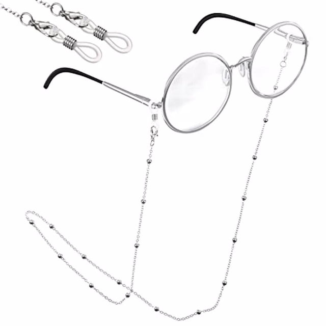 Langgg Chaîne pour Lunettes de Vue Support de Lunettes Cordon de Lunettes de Lecture Perles Lanière Collier