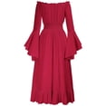 thumbnail image 3 of UPPADA Liquidation Robes d'Invitée de Mariage à Manches Évasées pour Femmes Robe de Cocktail Chic Robes de Bal d'Hiver Robes de Cocktail Formelles Robes à Fleurs pour Femmes, 3 of 5