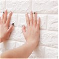 thumbnail image 3 of Gray 70x77cm PE Foam Self Adhesive 3D Wall Stickers Wallpaper, 3 of 7