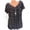 Noir, variante sur Flywake Hauts pour Femmes Grande Taille Manches Courtes Col en V Blouse à Imprimé Chandail Hauts Chemise Hauts Blouses T-Shirts