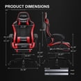 thumbnail image 2 of GTRACING GTWD-200 Ergonomic Gaming Chair with Adjustable Pillows and Footrest, 2 of 11