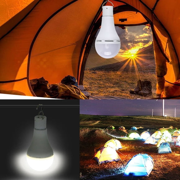 Camping Traveling Portable Solar Powered Light Canopy Awning Tent Canopy Awning Tent Lightbulb Remote Control Outdoor Equipment Lighting Accessory 9W