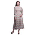 thumbnail image 1 of Bimba Floral Women Cotton Smocked Boho Renaissance Long Ruffle MaxiDress-XXX-Large, 1 of 5
