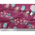 thumbnail image 2 of Soimoi Poly Crepe Fabric Floral,Tree & Owl Kids Fabric Prints by Yard 42 Inch Wide, 2 of 3
