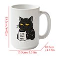 thumbnail image 2 of MTBLYS Sarcastic Black Cat Coffee Mug Is He Dead Yet Funny Cup 11 Oz Ceramic Funny Cat Lover Gift Kitchen Office Use, 2 of 9