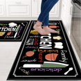 thumbnail image 5 of Kitchen Utensils Rugs Black Kitchen Mats for Floor 2 Piece, Anti Fatigue Floor Mat for Kitchen, Kitchen Floor Mats for in Front of Sink and Kitchen Matt for Standing for Kitchen Decor 17"X30"+17"X47", 5 of 5