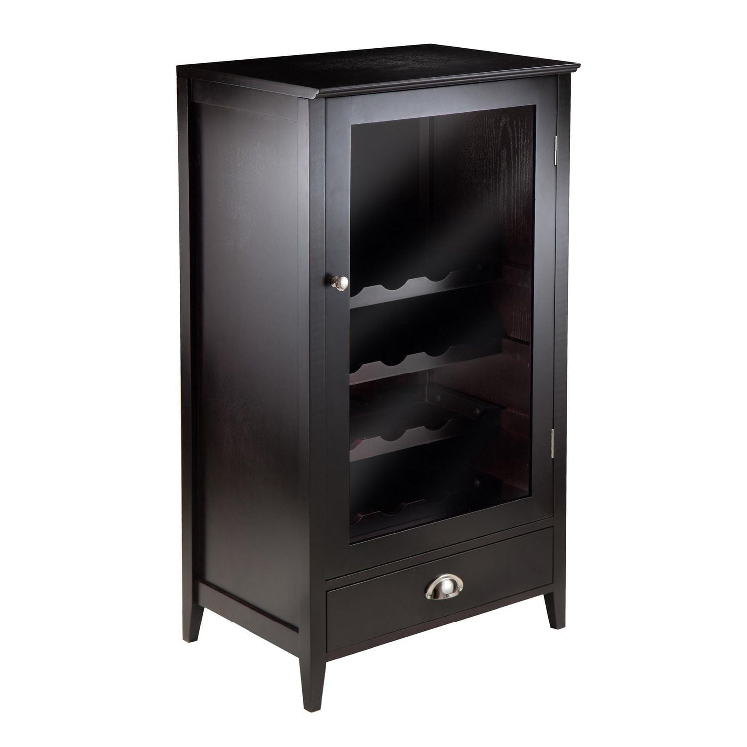 Armoire à vin modulaire Bordeaux avec étagère pour 20 bouteilles en fini espresso de Winsome - 92416