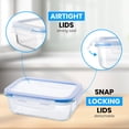 thumbnail image 4 of Stelive 10 pcs Glass Storage Food Containers, Glass Meal Prep Containers, Airtight Lunch Bento Boxes with Snap Locking Leakproof Lids for Microwave, Oven, Freezer and Dishwasher, 4 of 12