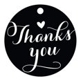 thumbnail image 1 of 100 PCS Personalized Thank You Hang Tags Custom Wedding Favors Gift Circle Paper Tags, 1 of 1