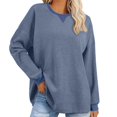 thumbnail image 1 of Timegard Chandails pour Femmes Surdimensionnés Tricotés à Col Rond à Manches Longues Chandails à Enfiler Décontractés Amples et Confortables Blouses, 1 of 6