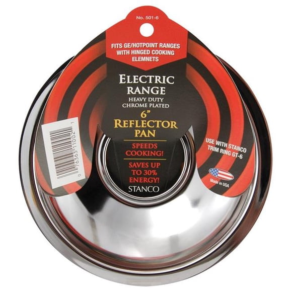 Stanco Metal Products 501-6 6 in. Reflector Pan - Chrome