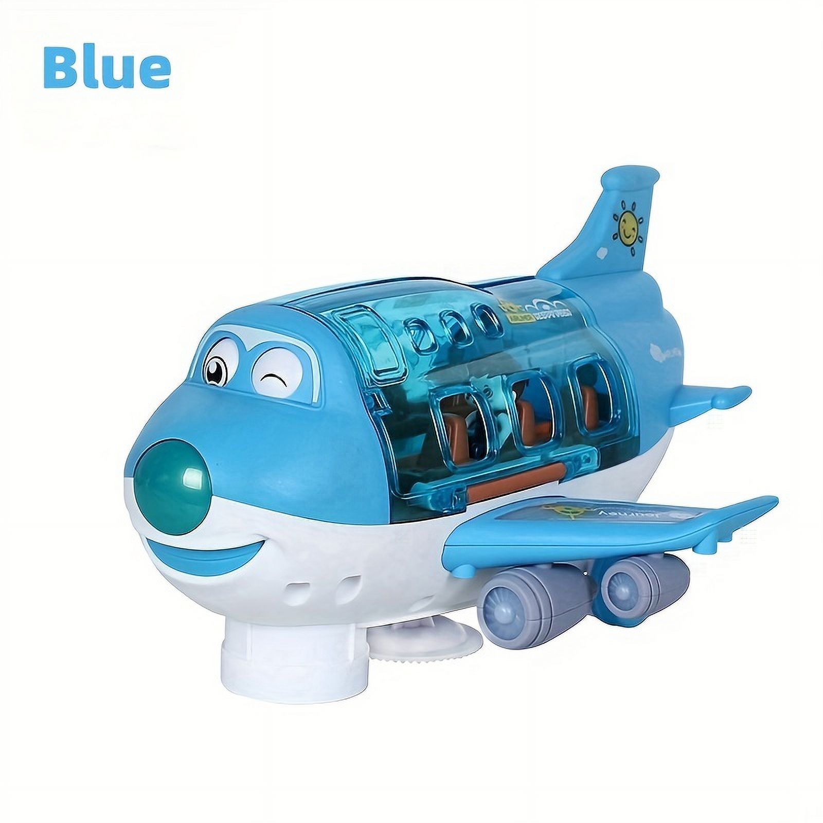 Toy Airplane For Kids, Bump And Go Action, Toddler Toy Plane With LED Flashing Lights