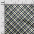 thumbnail image 2 of oneOone Silk Tabby Dark Blue Fabric Check Fabric For Sewing Printed Craft Fabric By The Yard 42 Inch Wide, 2 of 4