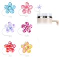 thumbnail image 1 of 6 Pcs Embout de Paille Scintillant Mignon Papillon Tasse Ajustée Paille en Silicone Poussière K0O3, 1 of 1