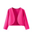 thumbnail image 1 of Timegard Girls Open Front Shrug Cardigan Children Long Sleeve Tops Crop Jackets Fall Clothes 4-8 Years, 1 of 7