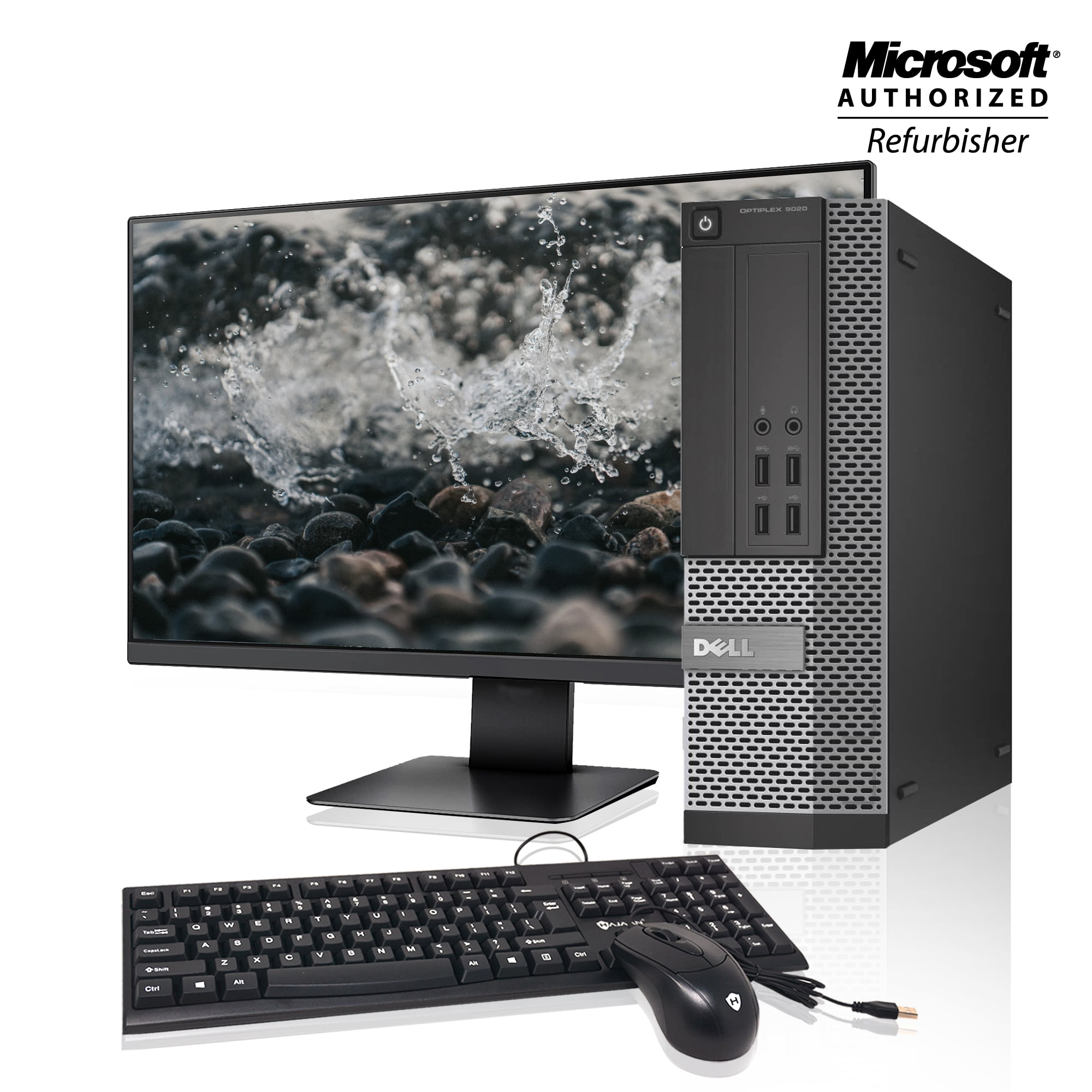 Dell OptiPlex 9020 Desktop Computer PC, 3.20 GHz Intel i5 Quad Core Gen 4, 16GB DDR3 RAM, 1TB SATA Hard Drive, Windows 10 Professional 64 bit, BRAND NEW 24” Screen WiFi Refurbished
