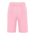 thumbnail image 3 of Plebaso Mens Shorts Summer Beach Shorts with Drawstring Solid Color Lightweight Vacation Pocket Shorts, 3 of 6