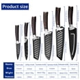 thumbnail image 3 of Kitchen Knife Set Chef Santoku Knives Stainless Steel Japanese Knives Ultra Sharp Forged Hammered Blade Utility Knives for Chopping, Slicing, Cutting, 3 of 7
