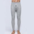 thumbnail image 2 of Men's Solid Color Leggings Elastic Comfort Long Sports Leggings, 2 of 3
