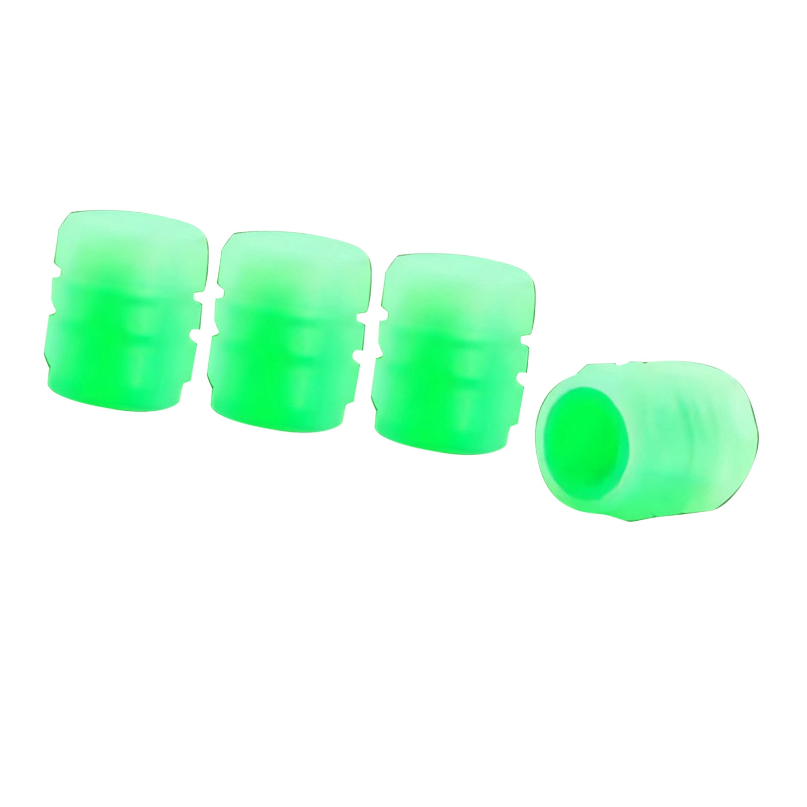 4PCS Night Glowing Wheel Nozzle Rubber Valve Caps, Luminous Tire Valve Stem Caps for Car, Sturdy and Easy to Install, Suitable for Various Vehicles, Safety and Beauty with Lighting
