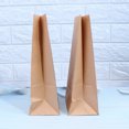 thumbnail image 3 of 100pcs Kraft Paper Food Pouch Square Bottom Packaging Bag Practical Paper Container Takeaway Packing Bag for Shop Restaurant (24x13x8cm), 3 of 8