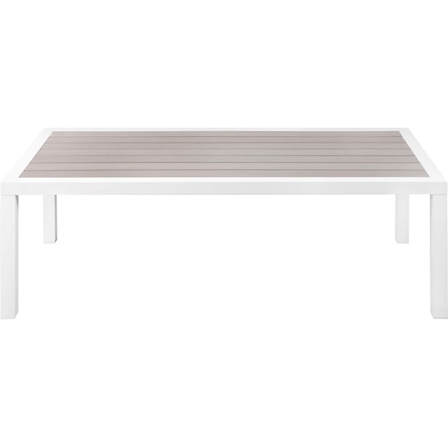 Afuera Living Contemporary Grey Wood Outdoor Patio Coffee Table