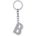 thumbnail image 1 of Key Chain Rhinestone A to Z Design Pendant Keychain Key Ring for Handbag Decor, 1 of 8