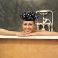 thumbnail image 2 of Three Layers Bath Cap Water Resistance Hair Cap Printed Bath Cap Printing Showering Cap, 2 of 8