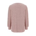 thumbnail image 5 of Meichang Women Tops Plus Size Square Neck Puff Long Sleeve Shirts Ribbed Knit Pullover Solid Loose Fit Side Slit Hem Blouses Business Casual Spring Tops, 5 of 5