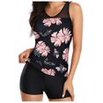 thumbnail image 1 of Women Tankini Swimsuit Tummy Control Top With Shorts Two Piece Bathing Suit, 1 of 6