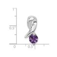 thumbnail image 2 of Purple Amethyst Drop Pendant Necklace in Sterling Silver, 2 of 3