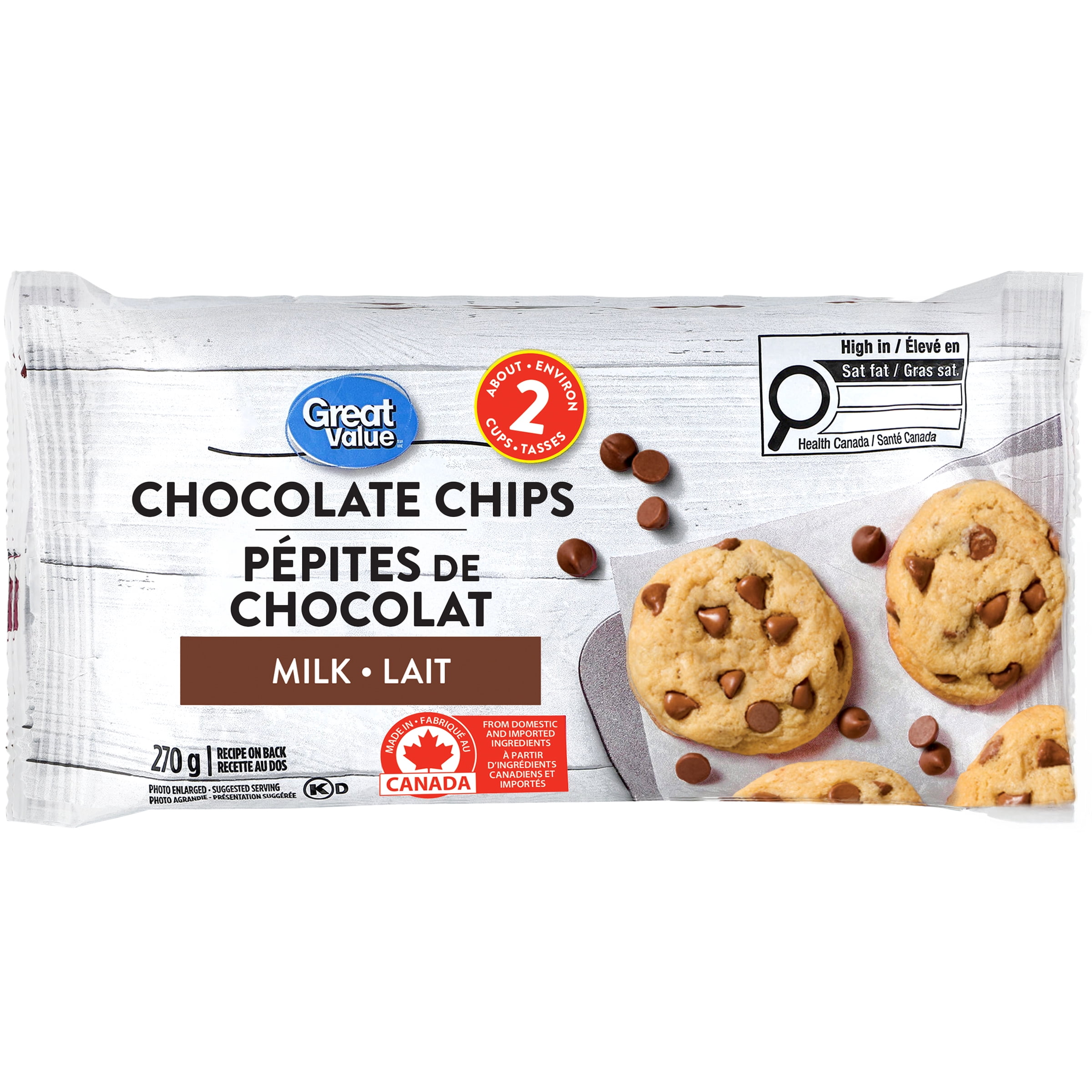 Great Value Milk Chocolate Chips bag