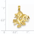 thumbnail image 2 of 14K Yellow Gold Solid Polished Dragon Pendant, 2 of 2