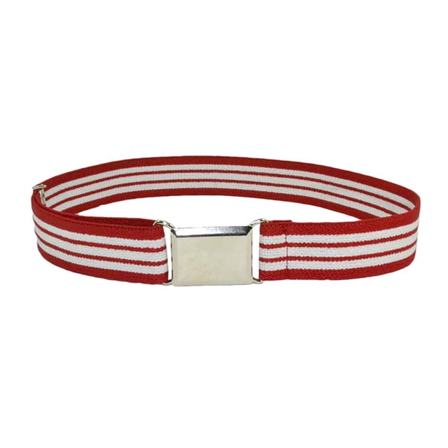 Kids Toddler Belt Elastic Adjustable Stretch Unisex Belts Silver Square Buckle