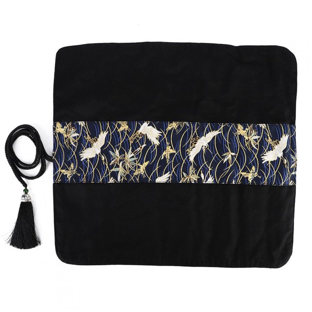 Delaman Pen Case, Pen Case Fabric Pen Case Roll Up Pencil Bag Pouch with Pockets