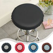 Sentmoon Barstools Stool Covers Round Waterproof Leather Round Bar Stool Covers Oppose Slip Round Bar Stool Seat Cover With Elastic Bands Sturdy Round Chair Stools