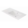 thumbnail image 2 of American Imaginations 35.5-in. W 1 Hole Ceramic Top Set In White Color - Overflow Drain Incl. AI-29821, 2 of 9
