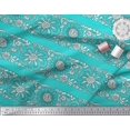 thumbnail image 2 of Soimoi Rayon Fabric Leaves & Floral Block Fabric Prints by Yard 42 Inch Wide, 2 of 3