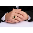 thumbnail image 2 of RYLOS Men's Rings Yellow Gold Plated Silver Designer Ring With Diamonds and Black Onyx Black Onyx Rings For Men Size 13, 2 of 6