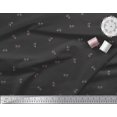 thumbnail image 2 of Soimoi Black polyester Crepe Fabric Leaves & Dots Decor Fabric Printed BTY 42 Inch Wide, 2 of 3