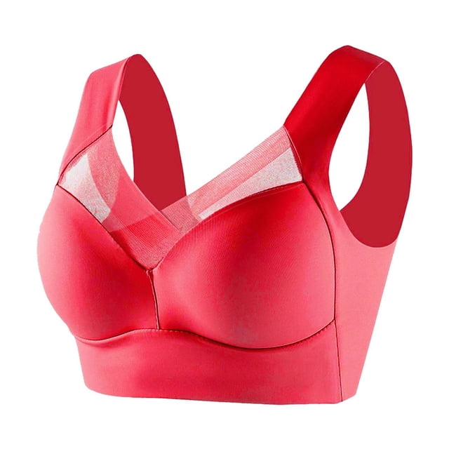 Timegard Bras for Women Wireless Comfy Breathable Full Coverage High Support Back Smoothing Everyday Bra