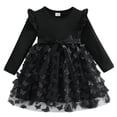 thumbnail image 1 of Landzoo One Robe à Manches Longues avec Nœud Imprimé pour Enfants Filles Vêtements Mignons et à la Mode, 1 of 3