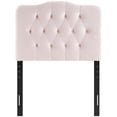 thumbnail image 3 of Annabel Twin Diamond Tufted Performance Velvet Headboard in Pink, 3 of 8
