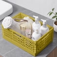 thumbnail image 1 of Foldable Crate with Handles,Collapsible Storage Bins Plastic Crates Organizer, Folding Storage Containers Stackable Basket Box for Home Office Shelves Kitchen Bedroom Bathroom, 1 of 5