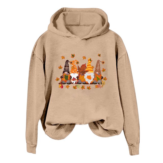 WEAIXIMIUNG Chandails en Molleton Maman pour Femmes Brodé Chandail à Capuchon Graphique de l'Action de Grâce pour Femmes Chandail Décontracté Confortable Mode Automne