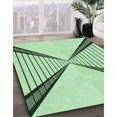 thumbnail image 3 of Ahgly Tapis d'Intérieur Lavable en Machine Carré Vert Menthe, 4 Pieds Carré, 3 of 7